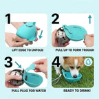 Portable Dog Water Bottle – Leak-Proof Travel Bottle with Bowl
