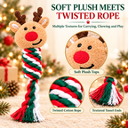 7-Piece Christmas Dog Toy Set – Festive Plush & Cotton Rope Toys for Chewing, Tugging & Fetch Fursera