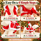 Santa Rider Dog Christmas Costume – Adjustable Holiday Cape Fursera