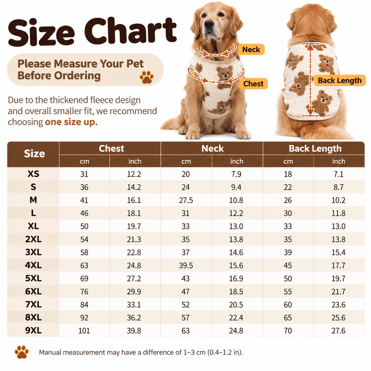 Teddy Bear Fleece Dog Vest – Soft & Cozy Pullover Fursera