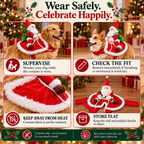 Santa Rider Dog Christmas Costume – Adjustable Holiday Cape Fursera