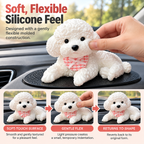 Cute Puppy Dashboard Ornament with Anti-Slip Mat Fursera