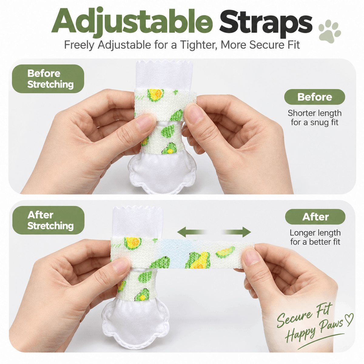 Disposable Dog Booties – Waterproof Paw Covers with Adjustable Straps, 20-Pack Fursera