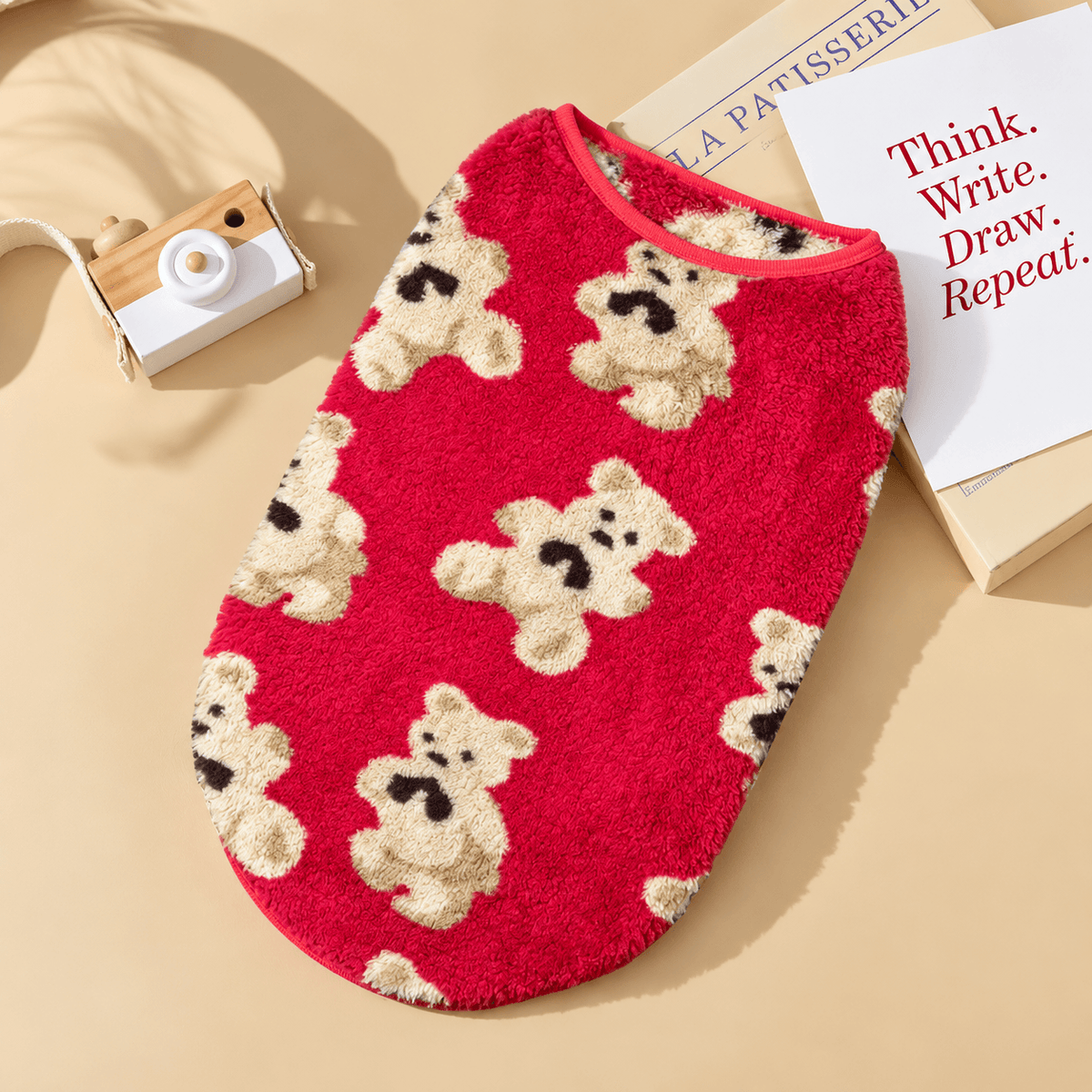 Teddy Bear Fleece Dog Vest – Soft & Cozy Pullover Fursera