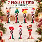 7-Piece Christmas Dog Toy Set – Festive Plush & Cotton Rope Toys for Chewing, Tugging & Fetch Fursera