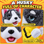 Husky Boxing Hand Puppet with Sound Effects – Interactive Plush Toy Fursera