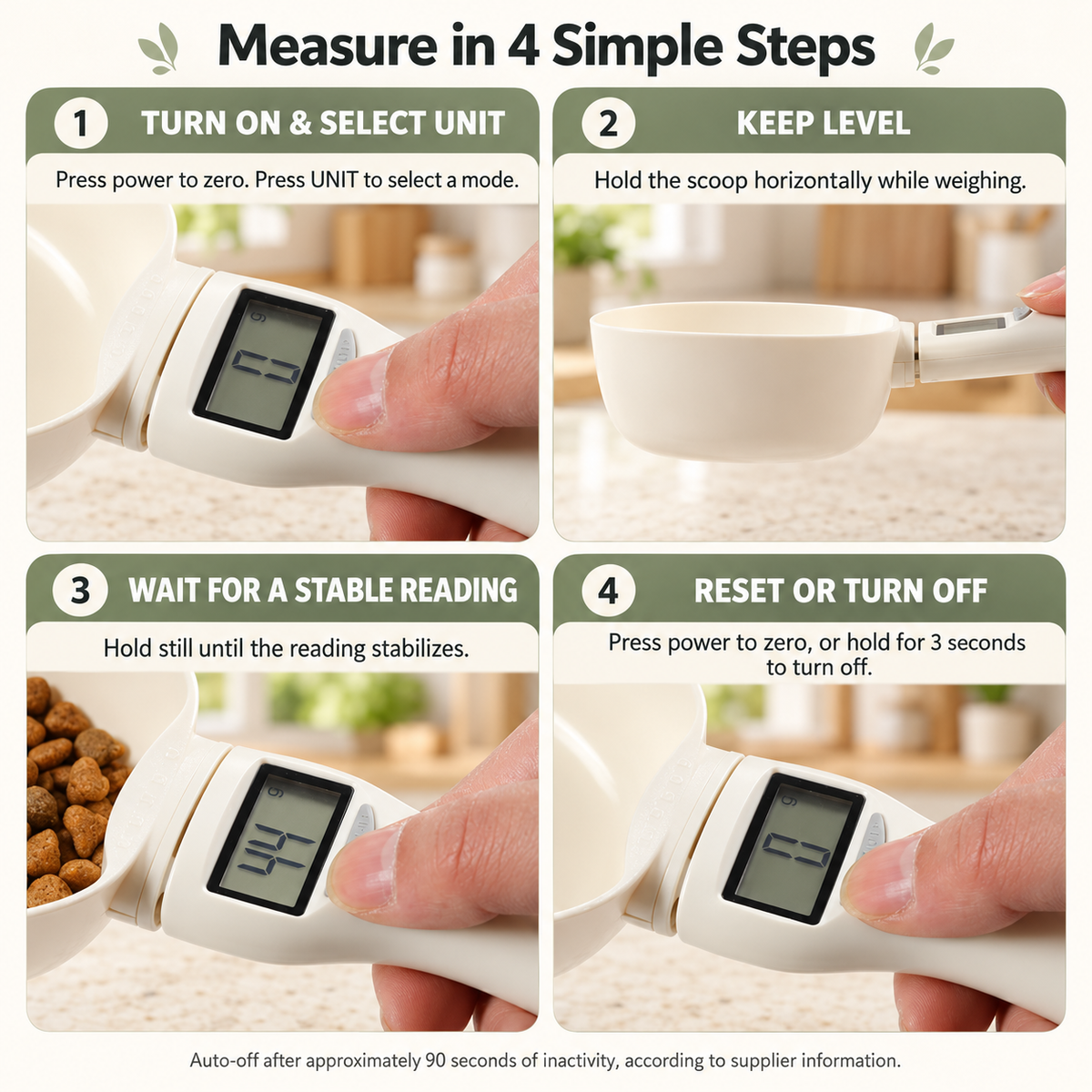 Digital Pet Food Measuring Scoop with LCD Display & Detachable Bowl Fursera