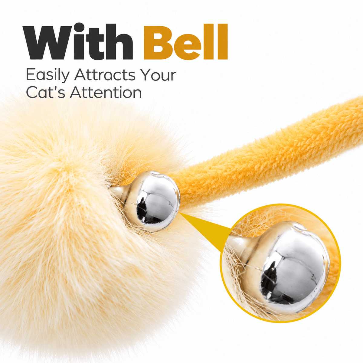 Hanging Cat Toy with Bell – Bouncy Spring & Fluffy Ball Fursera