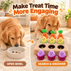 Vegetable Hide-and-Seek Dog Puzzle Toy – 9 Squeaky Plush Veggies Fursera
