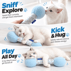 Catnip Kicker Toy – 15.7-Inch Plush Dumbbell for Cats Fursera