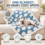 Reversible Plush Pet Blanket for Dogs & Cats – Fluffy Sofa & Bed Throw Fursera