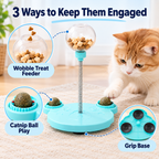 Spring Wobble Treat Dispenser for Cats & Small Dogs – Interactive Pet Toy with Suction Base Fursera