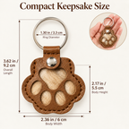 Pet Hair Keepsake Keychain – Paw-Shaped Fur Holder for Dogs & Cats Fursera