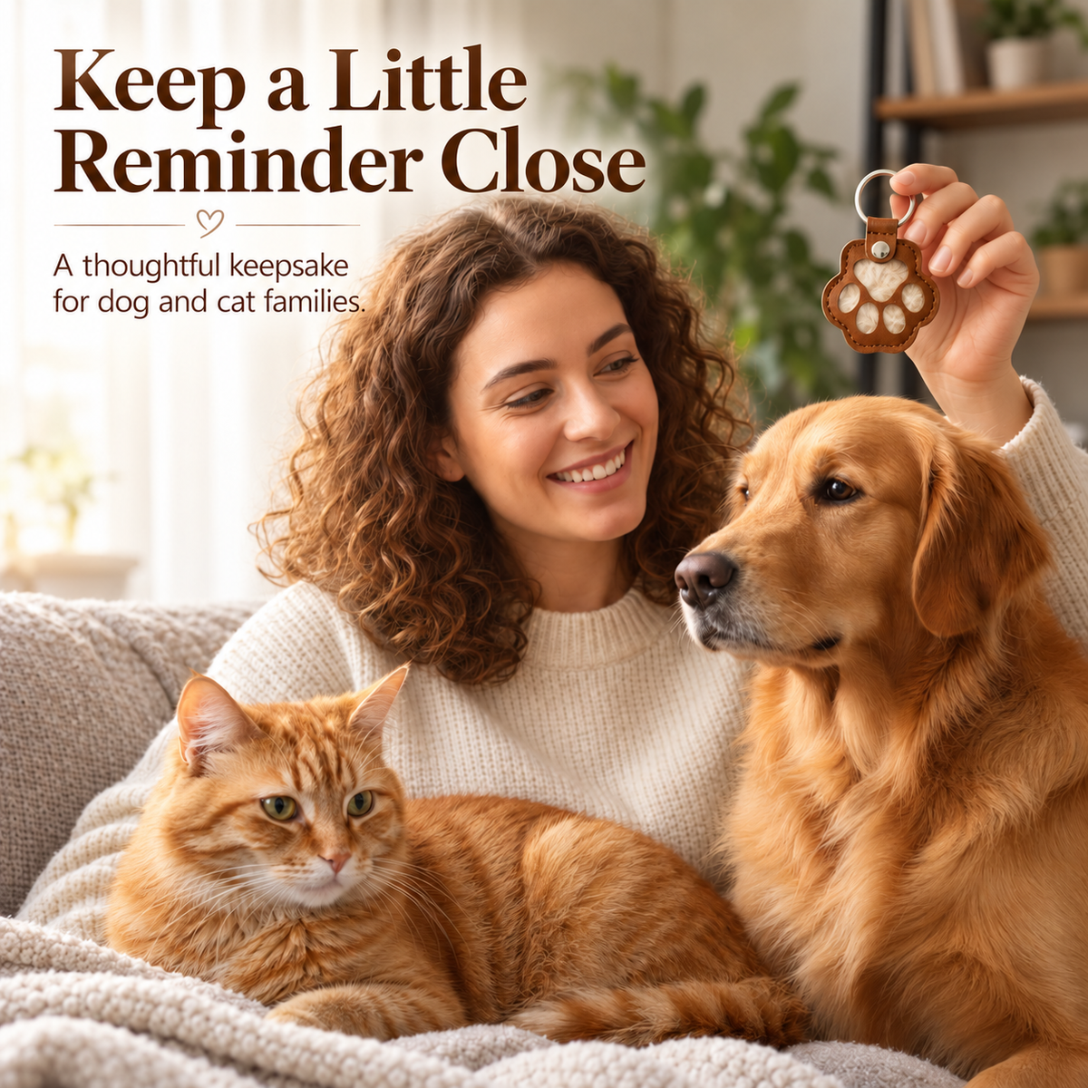 Pet Hair Keepsake Keychain – Paw-Shaped Fur Holder for Dogs & Cats Fursera