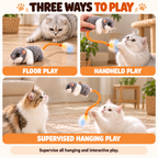 Touch-Activated Mouse Cat Toy with Wagging Feather Tail | Rechargeable Fursera