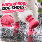 Non-Slip Dog Boots with Waterproof Soles – Set of 4 Fursera