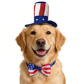 Patriotic USA Pet Hat & Bow Tie Set