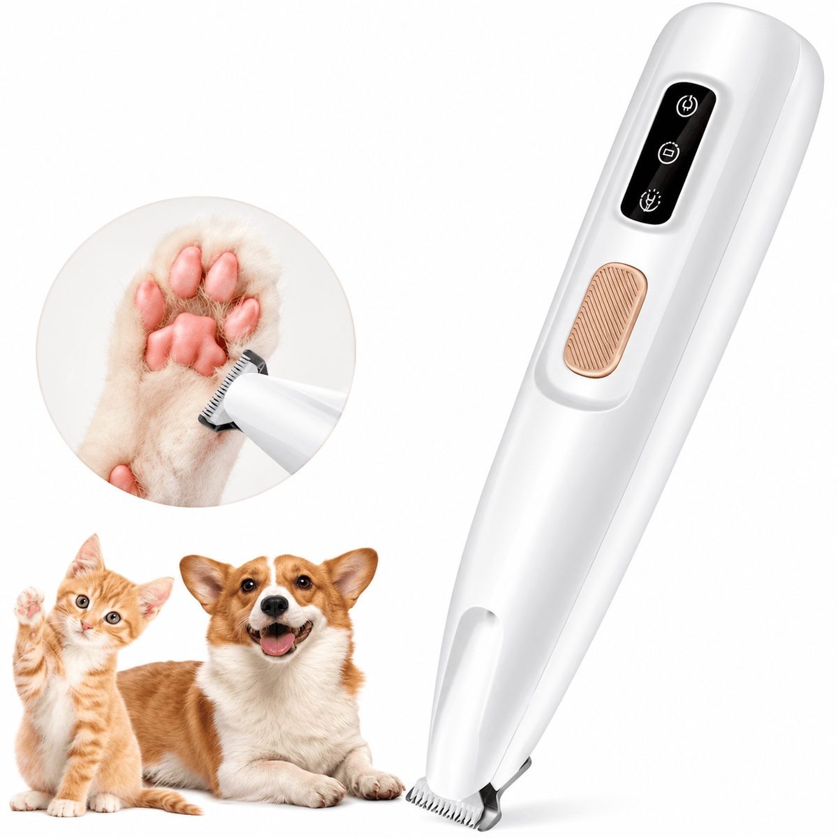 LED Pet Paw Trimmer for Dogs & Cats – Quiet & USB Rechargeable Fursera
