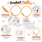 Pet Fur Keepsake Keychains – 2-Pack Cat-Shaped Charms Fursera