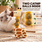 Giraffe Catnip Plush Toy with 2 Catnip Balls & Chew Stick Fursera