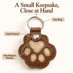 Pet Hair Keepsake Keychain – Paw-Shaped Fur Holder for Dogs & Cats Fursera