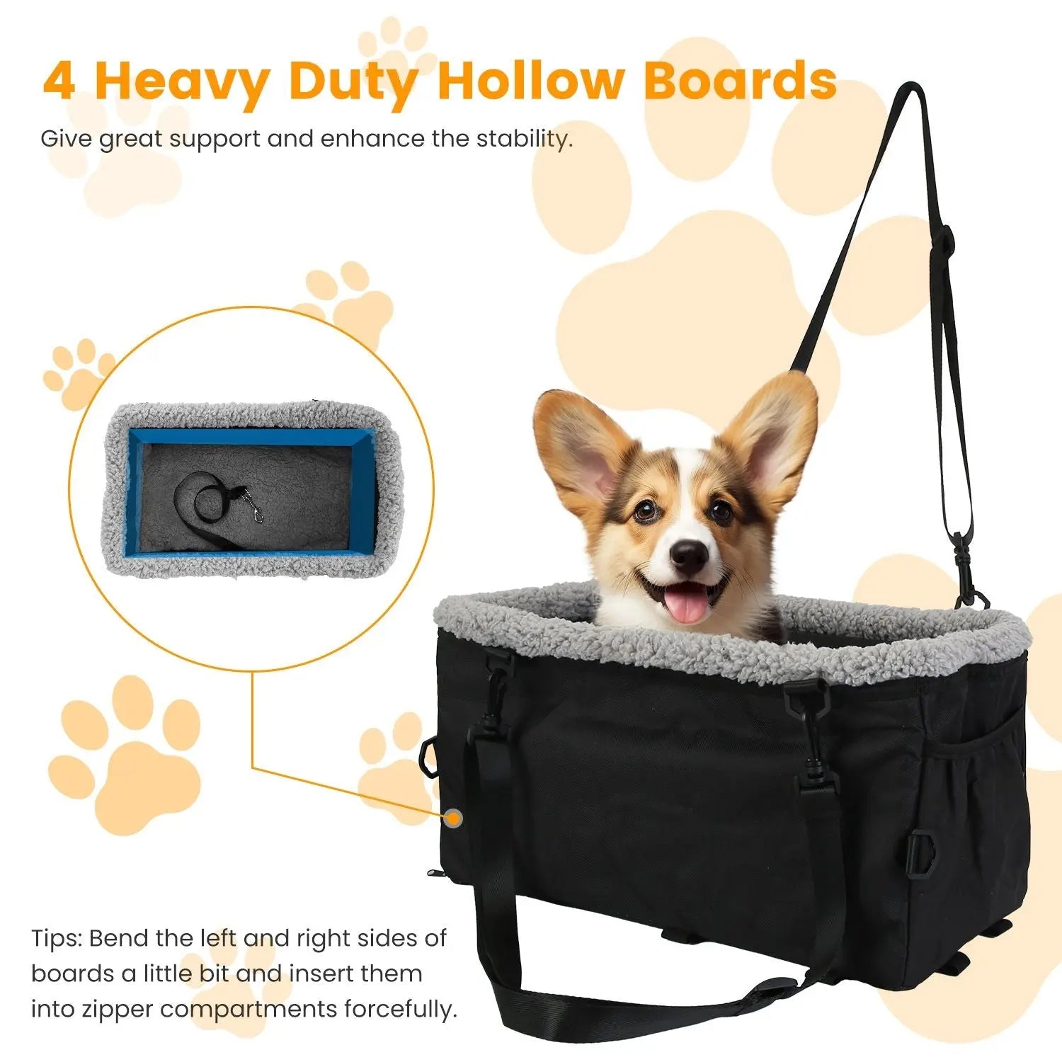 Small Pet Car Seat – Cozy Console Booster for Dogs & Cats