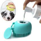 Dog Bath Brush – Silicone Shampoo Brush for Grooming