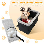 Small Pet Car Seat – Cozy Console Booster for Dogs & Cats