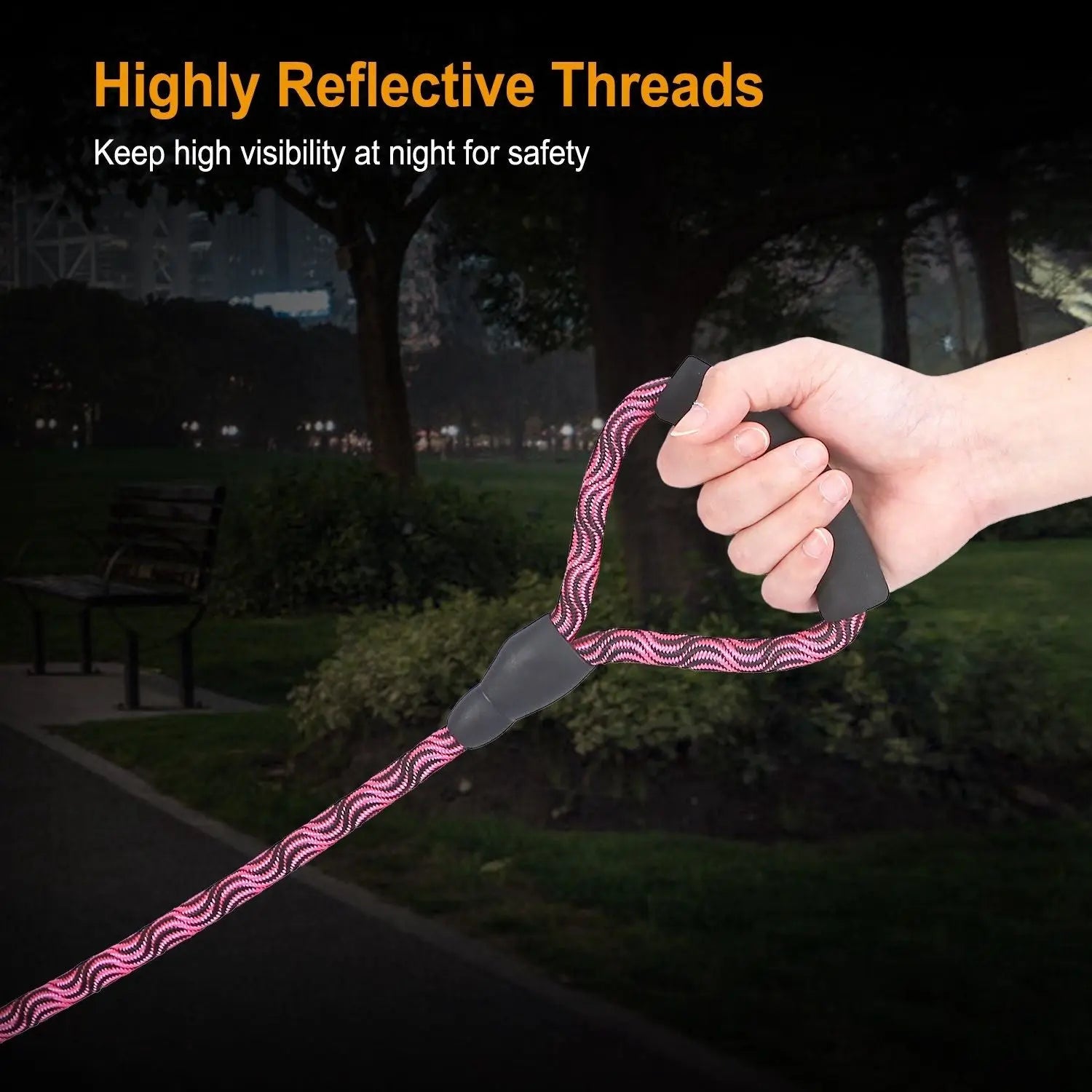 Dual Dog Leash – No-Tangle Reflective Leash with Padded Handle