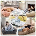 Giant Dog Bed for Humans – Plush Orthopedic Lounger