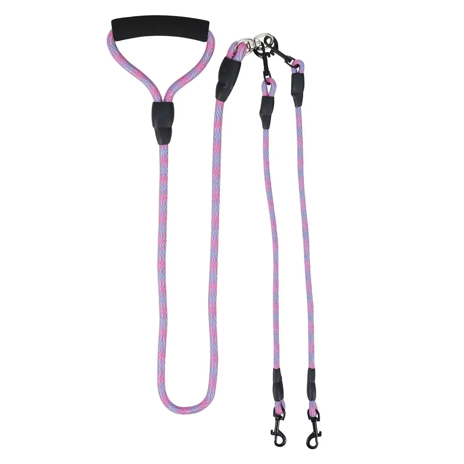 Dual Dog Leash – No-Tangle Reflective Leash with Padded Handle
