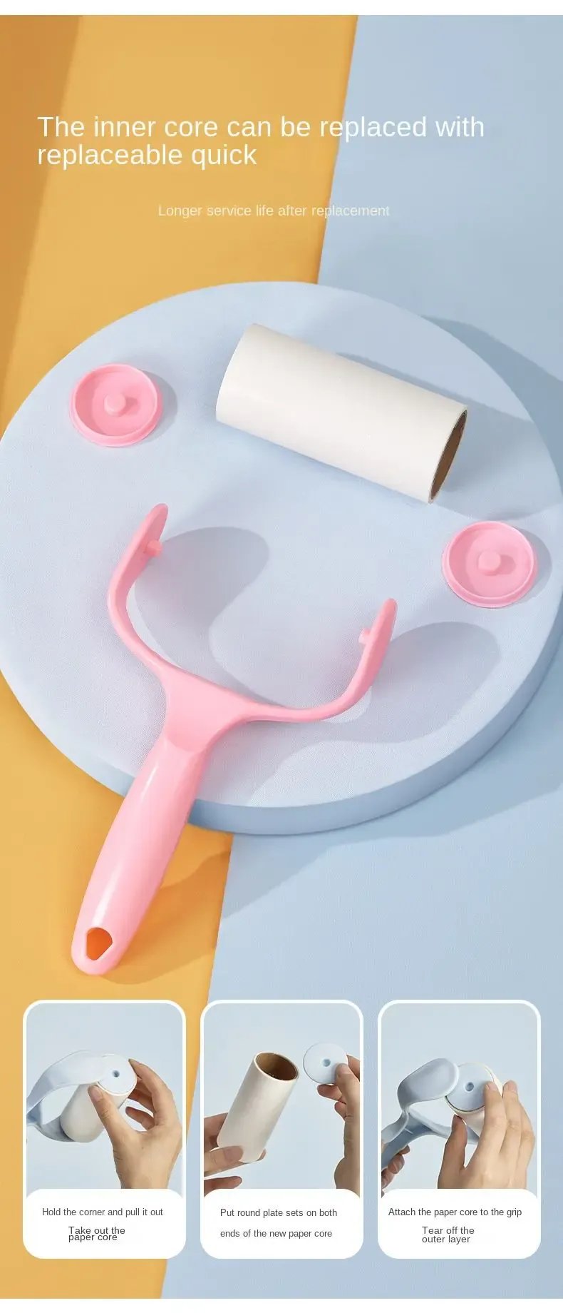 Sticky Lint Roller – Pet Hair Remover for Clothes & Furniture