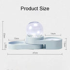 Dog & Cat Feeder – Large Auto Water Fountain with Food Bowl