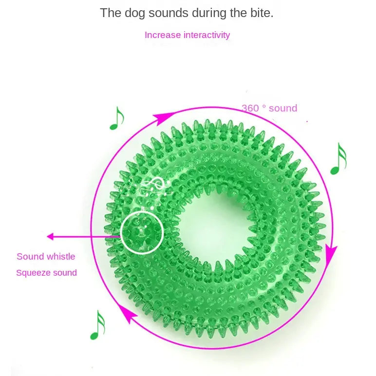 2 Pack Dog Toys – Bite-Resistant Squeaky Chew Balls