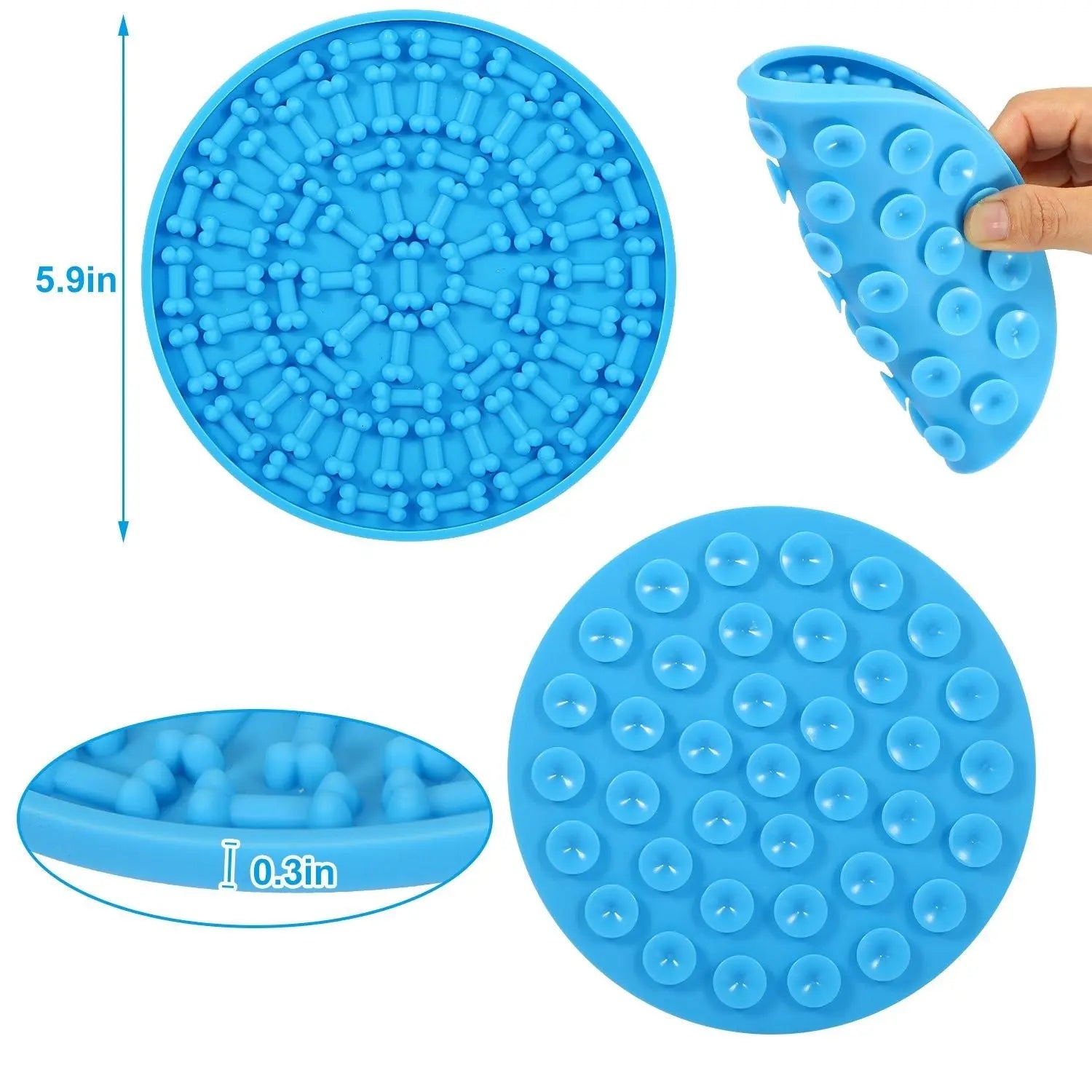 2PCS Lick Mats – Suction Slow Feeder for Dogs & Cats