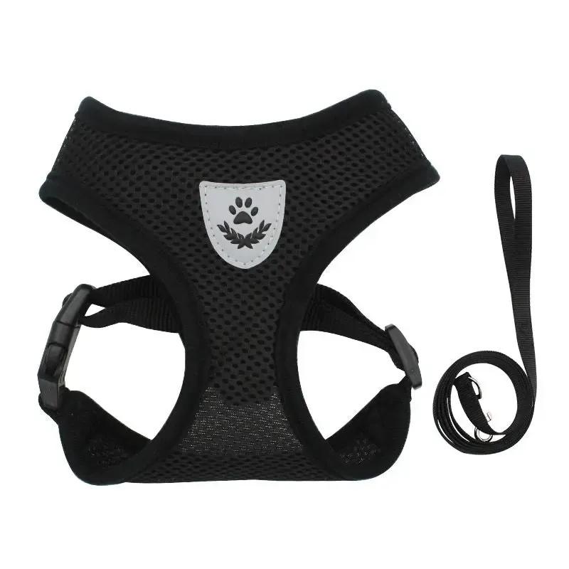 Pet Harness & Leash Set – Adjustable Reflective Harness for Dogs & Cats