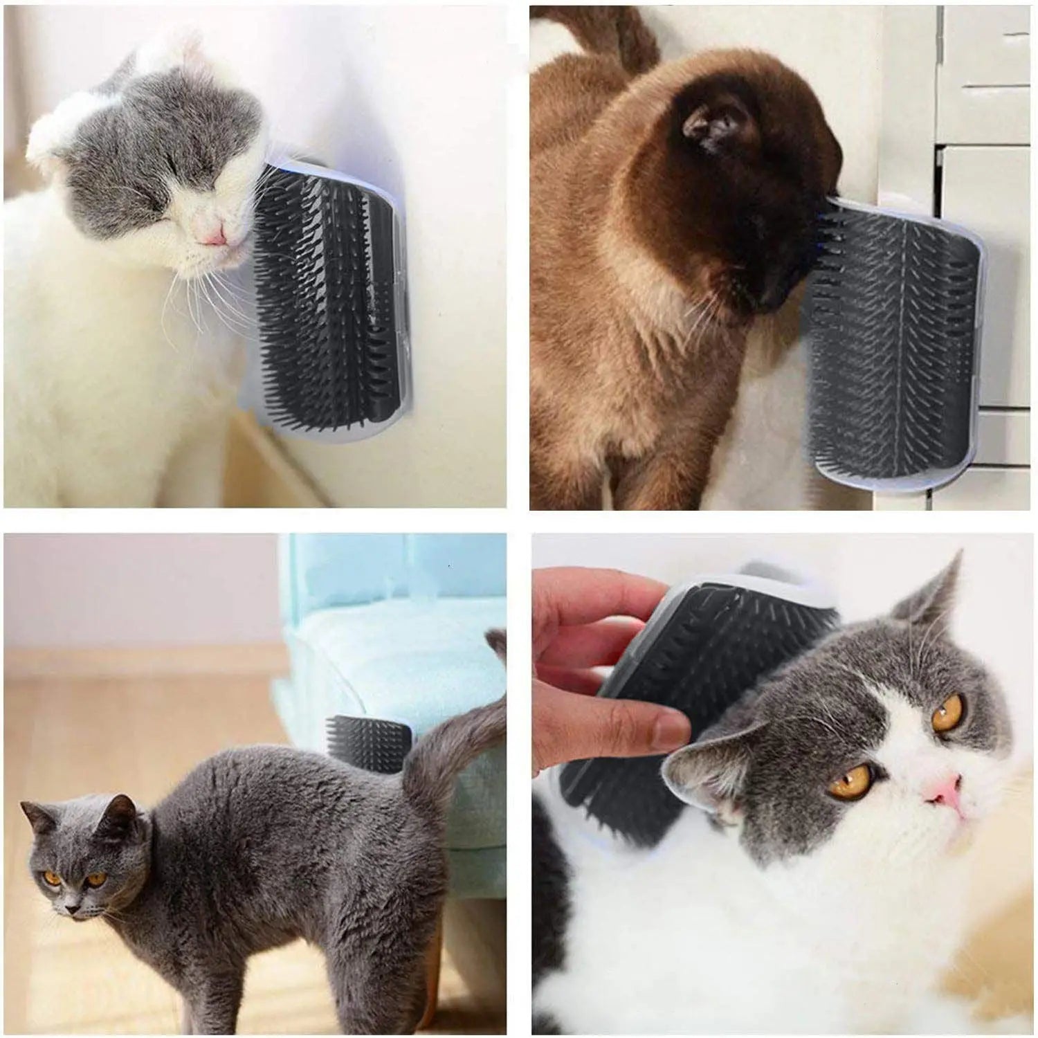 Self Grooming Pet Brush – Corner Massage Tool for Cats & Dogs