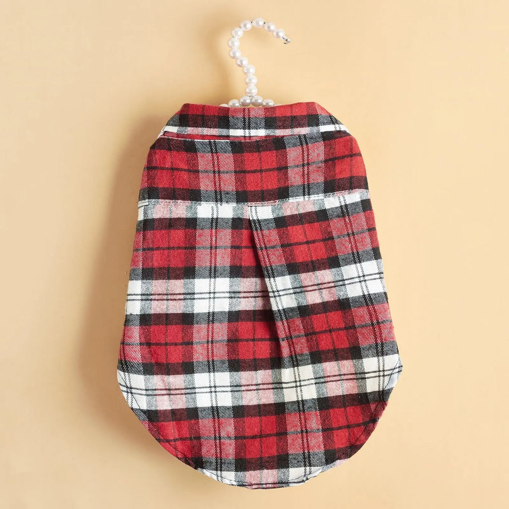 Plaid Pet Shirt – Stylish Dog T-Shirt for Small & Medium Dogs