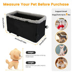 Small Pet Car Seat – Cozy Console Booster for Dogs & Cats