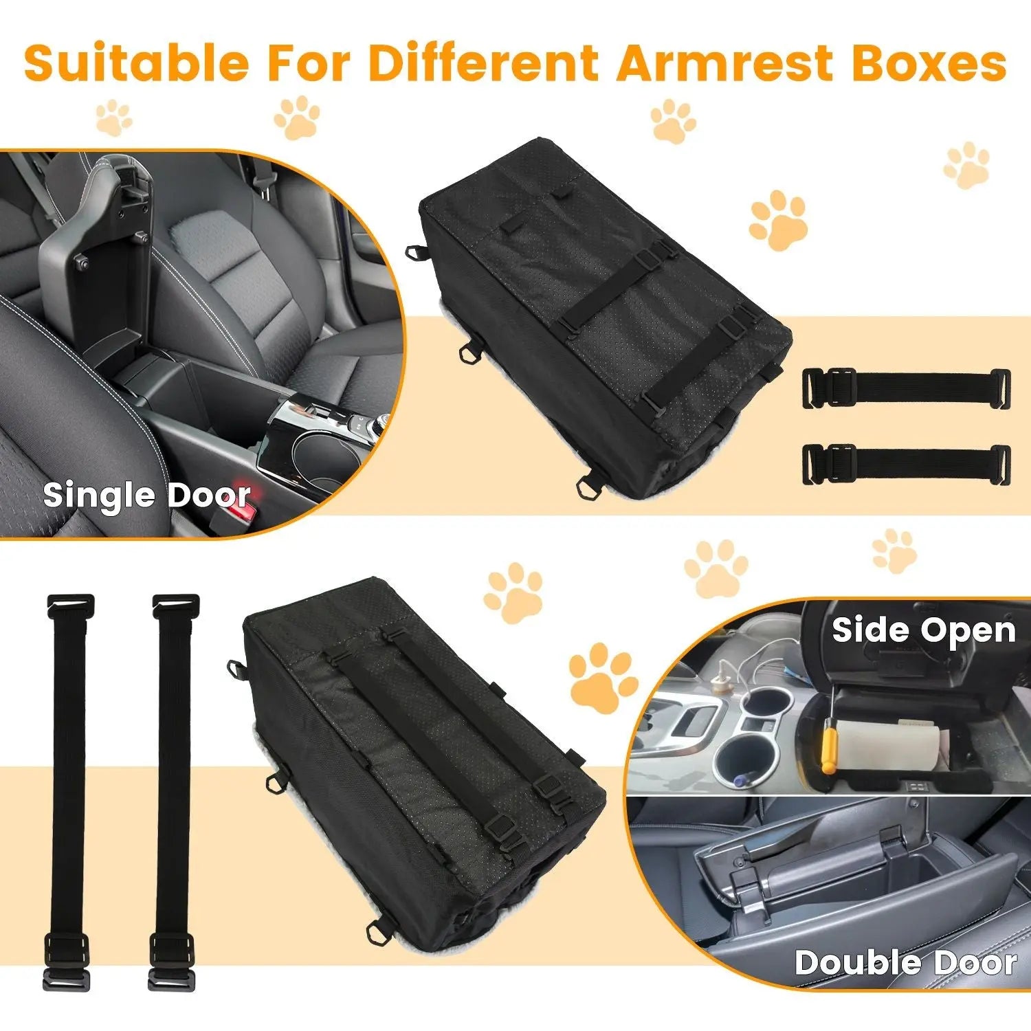 Small Pet Car Seat – Cozy Console Booster for Dogs & Cats