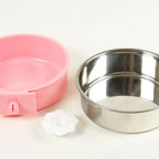 Hanging Dog & Cat Bowl – Stainless Steel Cage Feeding Bowl