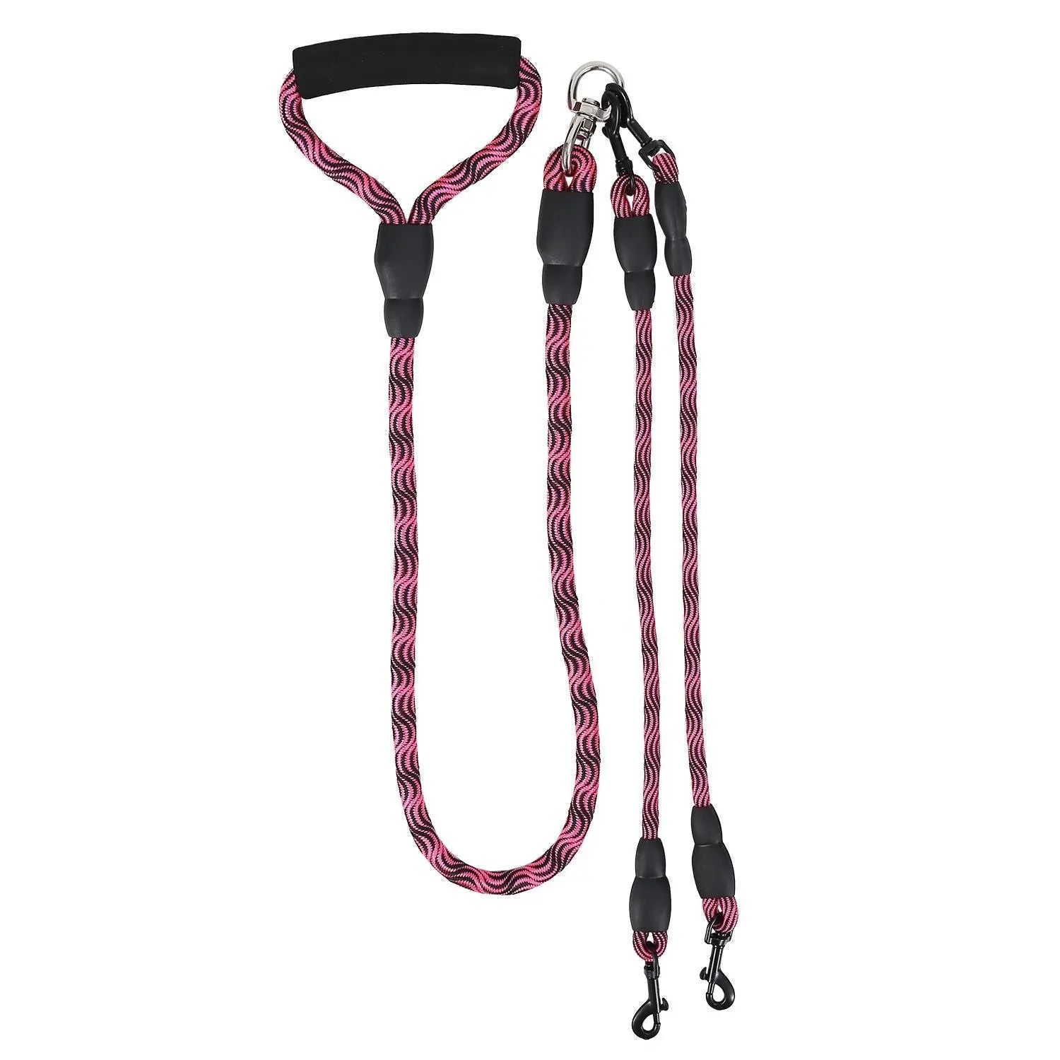Dual Dog Leash – No-Tangle Reflective Leash with Padded Handle