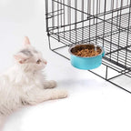Hanging Dog & Cat Bowl – Stainless Steel Cage Feeding Bowl