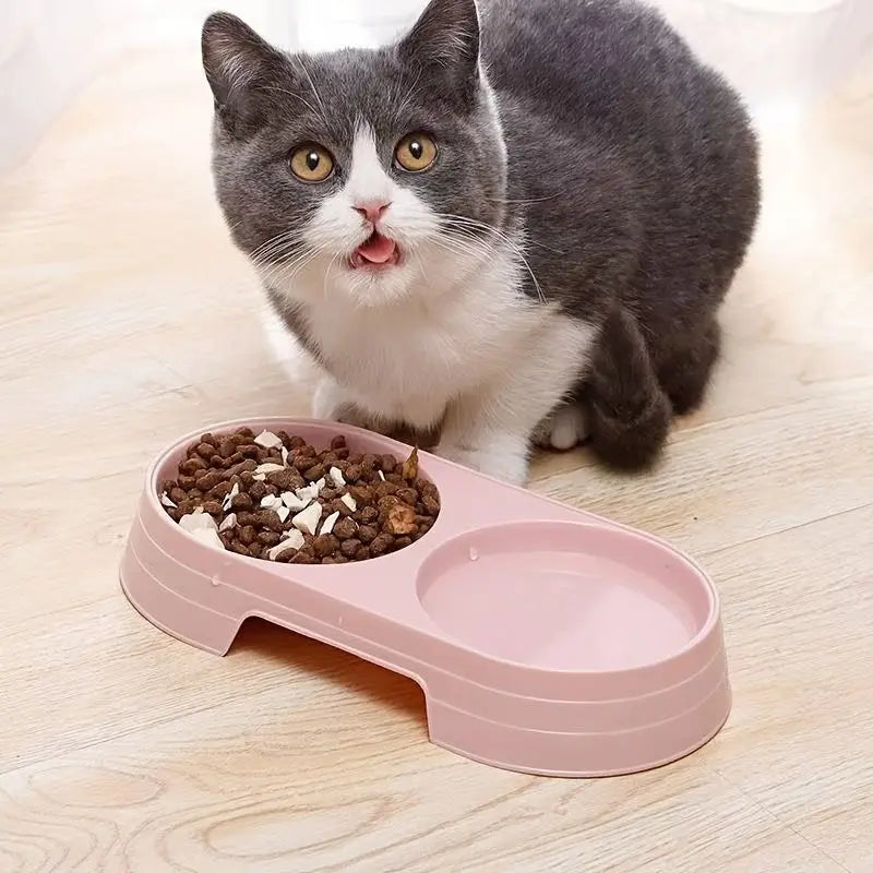 Dual Pet Bowl – Dog & Cat Food and Water Bowl Set
