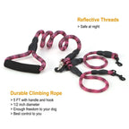 Dual Dog Leash – No-Tangle Reflective Leash with Padded Handle