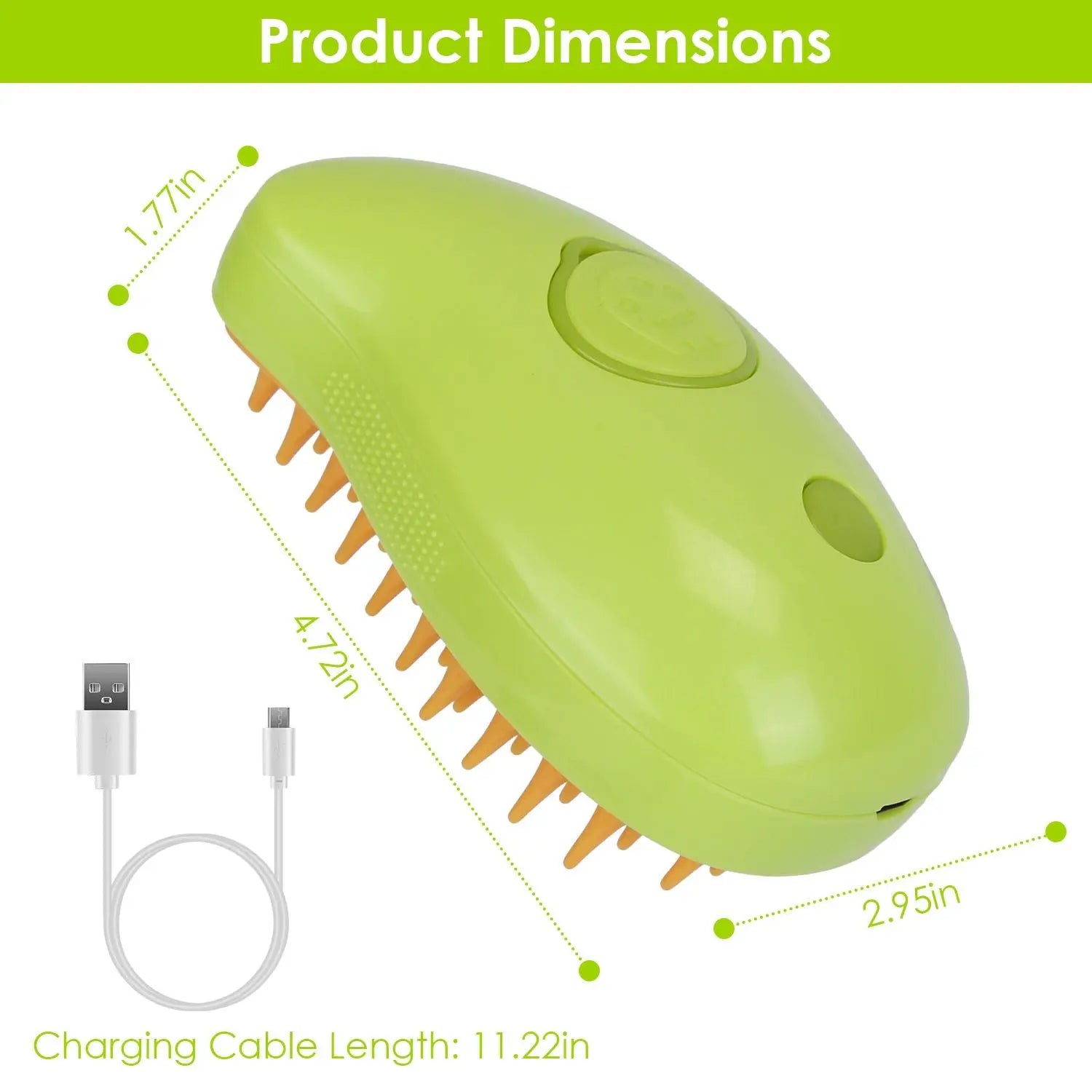 Pet Steam Brush – USB Rechargeable Grooming & Cleaning Tool