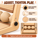 Adjustable Folding Cat Scratcher with Sisal Pads & Interactive Toys Fursera