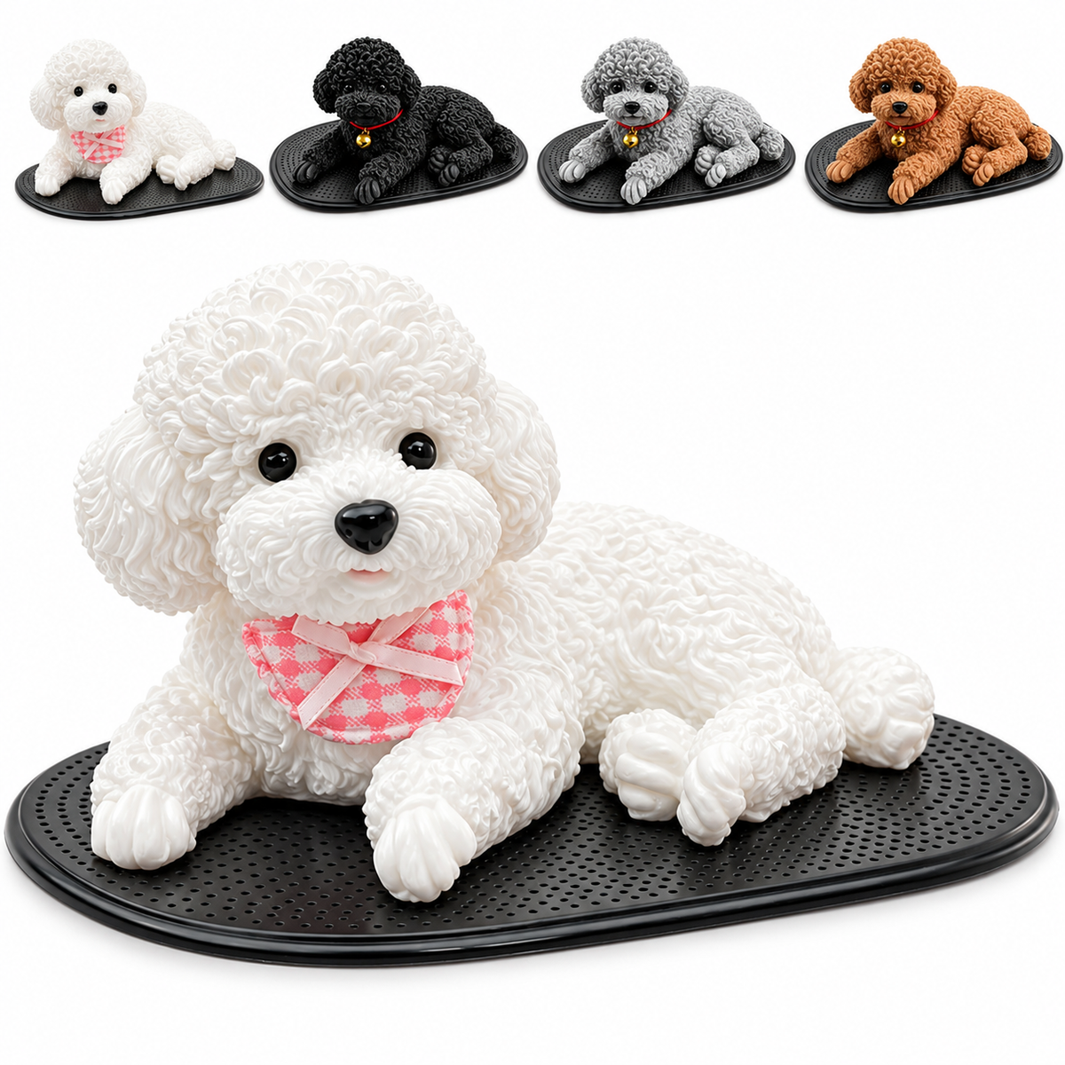 Cute Puppy Dashboard Ornament with Anti-Slip Mat Fursera