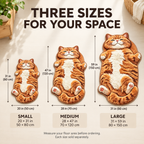 Orange Tabby Cat-Shaped Rug – Plush Accent Rug for Bedrooms & Living Rooms Fursera