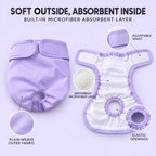 Washable & Reusable Dog Diaper – Soft, Absorbent & Adjustable Fursera